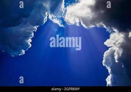blue sky with clouds Stock Photo