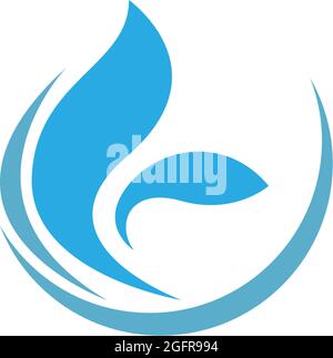 Wave and sun logo icon design template Stock Vector