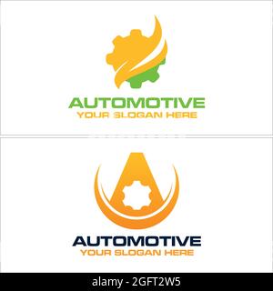 Automotive car repaint logo design Stock Vector