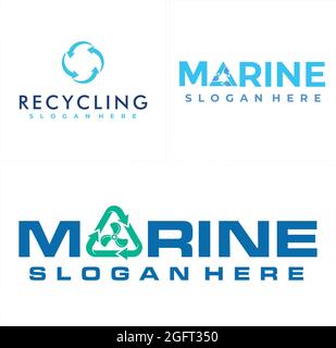 Recycling manufacturers icon logo design Stock Vector