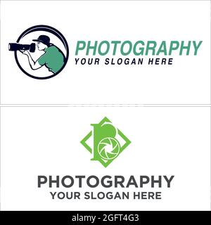 Photography icon logo design vector Stock Vector