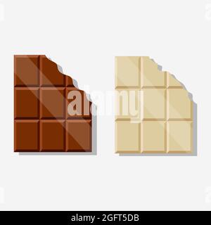 chocolate bar broke, vector illustration isolated design Stock Vector