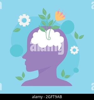 mental health, good mindset Stock Vector