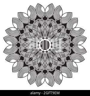 islamic mandala of meditation relaxation arabian floral pattern for ramadan mubarak traditional muslim celebration background Stock Vector