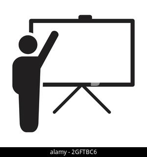 Training education icon vector for graphic design, logo, website, social media, mobile app, UI illustration Stock Vector