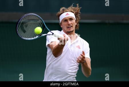 File photo dated 05-07-2021 of Alexander Zverev. Issue date: Friday August 27, 2021. Stock Photo