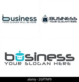 Robot icon logo business advertising Stock Vector