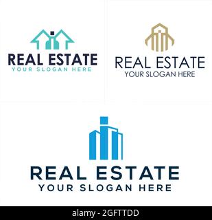 Real estate logo icon vector template Stock Vector