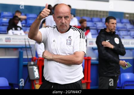 Manager of Ipswich Town, Paul Cook - Ipswich Town v Milton Keynes Dons, Sky Bet League One, Portman Road, Ipswich, UK - 21st August 2021  Editorial Use Only - DataCo restrictions apply Stock Photo