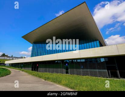 SwissTech ultramodern Convention Center, conference centre on the campus of the École polytechnique fédérale de Lausanne. Switzerland. The Federal Ins Stock Photo