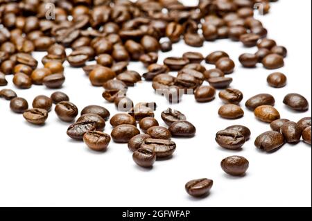 coffee (Coffea spec.), roasted coffee beans Stock Photo