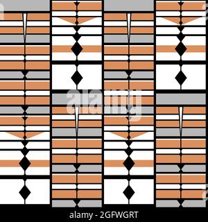 Seamless vector abstract geometric pattern background. Rectangles and triangles, lines. Stock Vector