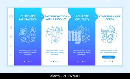 Usage assessment onboarding vector template Stock Vector