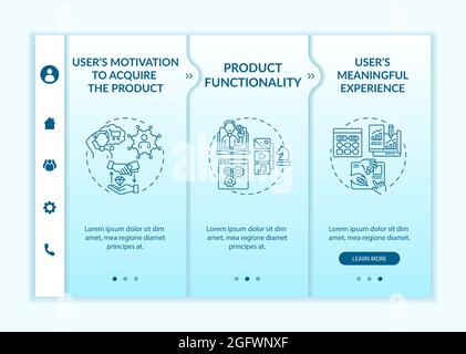 UX enhancement onboarding vector template Stock Vector