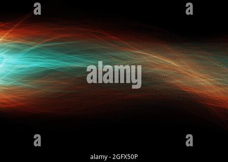 Colorful  Abstract smoke lines wallpaper, Shapes created with lines in the space. Creative neon colors. Modern abstract background., Stock Photo