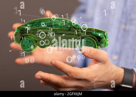 Autonomous online car-sharing service controlled Stock Photo