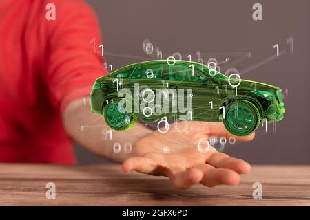 Autonomous online car sharing service controlled Stock Photo