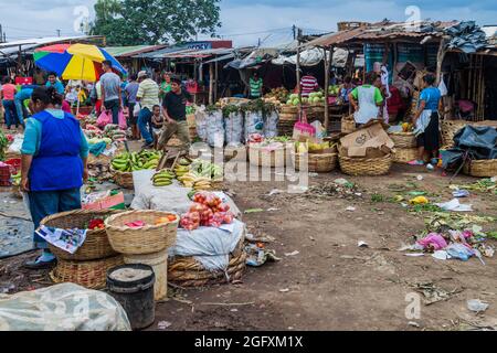 MASAYA, NICARAGUA - APRIL 30, 2016: View of Mercado Municipal Ernesto Fernandez in Masaya town, Nicaragua Stock Photo