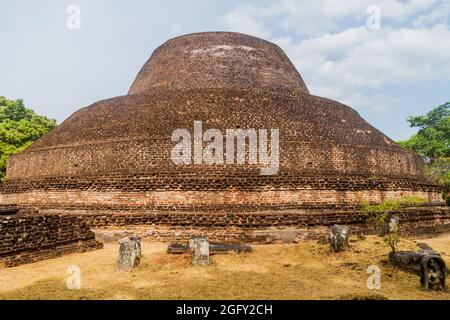 Pabula Vihara Parakramabahu Vihara in the ancient city Polonnaruwa, Sri Lanka Stock Photo