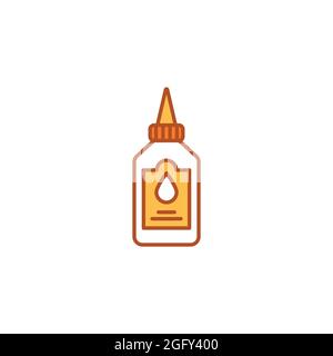 Glue color line icon. Office, home stationery. School supplies. Sign for web page, mobile app, banner, social media. Editable stroke. Stock Vector