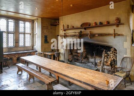 Kitchen, Kentwell Hall, Long Melford, Suffolk, East Anglia, England, UK Stock Photo