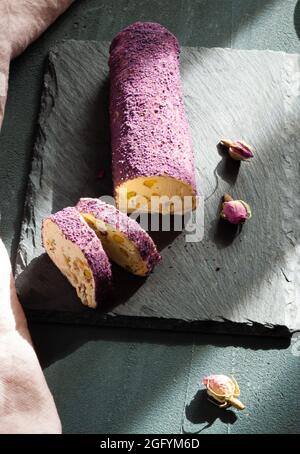 Lavender delight. turkish delight Stock Photo