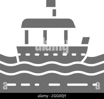 Boat Fishing icon. Monochrome simple Fishing icon for templates, web ...