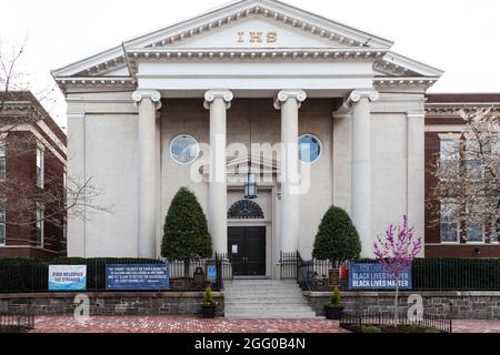 Holy Trinity Catholic Church, Georgetown, Washington DC, USA. Stock Photo