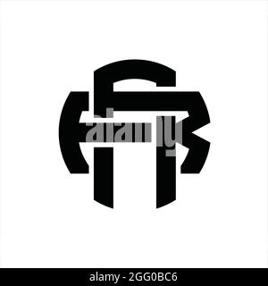 AR Logo monogram with overlapping style vintage design template Stock Vector
