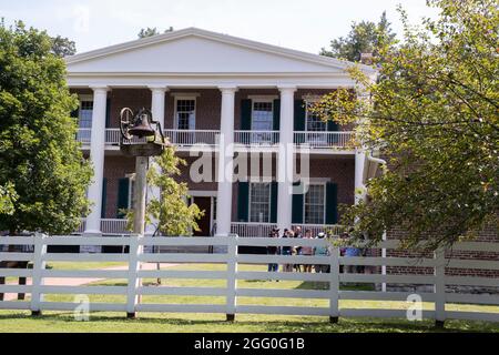 Nashville, Tennessee.  Rear of The Hermitage, Andrew Jackson's Home. Stock Photo