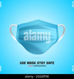 Realistic medical face mask. Vector illustration. Medical Mask Stock Vector