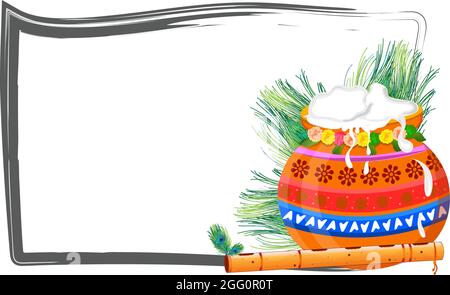 Happy Janmashtami design backgrounds, Vector Illustration. Stock Vector