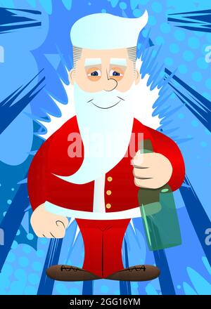 https://l450v.alamy.com/450v/2gg16ym/santa-claus-in-his-red-clothes-with-white-beard-holding-a-bottle-vector-cartoon-character-illustration-2gg16ym.jpg