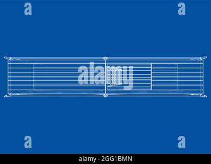 Prefabricated scaffolding. Vector Stock Vector