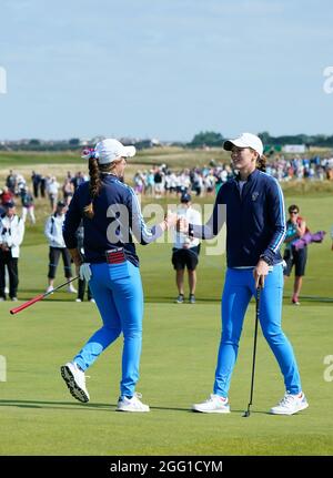 Team USA's Emilia Migliaccio on the 4th tee during the 2021 Curtis Cup ...