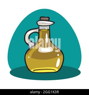 Bottle of olive oil icon. Stock Vector