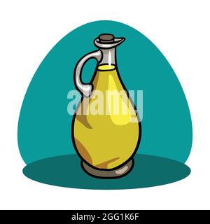 Bottle of olive oil icon. illustration. Stock Vector
