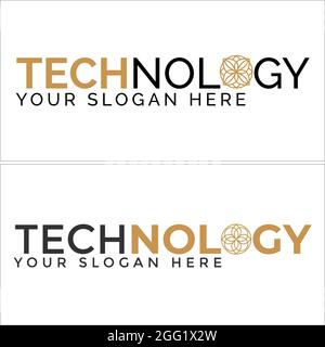 Technology financial business accounting company logo design Stock Vector