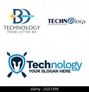 Shield spartan and arrow combination initial logo design Stock Vector