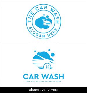 Business service car wash logo design Stock Vector