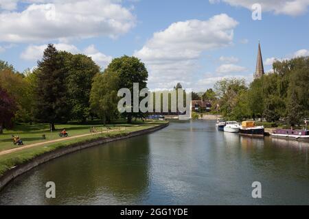 Abingdon, Oxfordshire, UK 05 14 2020 Views along The Thames in Abingdon, Oxfordshire, UK Stock Photo