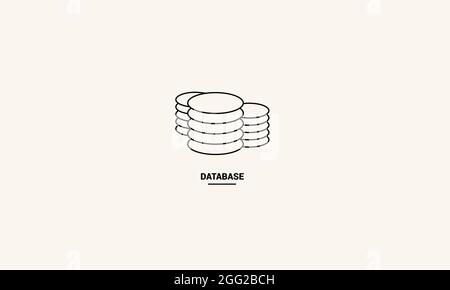 DATABASE vector logo design Stock Vector