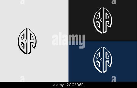 BA AB B A vector logo design Stock Vector