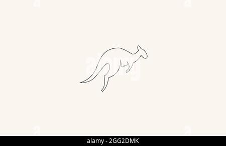 Kangaroo vector logo design Stock Vector