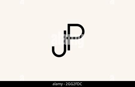 jJP PJ J P vector logo design Stock Vector