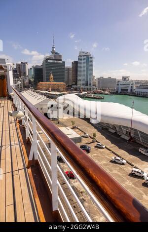 Auckland Cruise Ship Terminal And City Skyline Auckland Harbour Auckland New Zealand Stock Photo