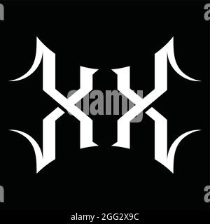 XX Logo monogram with abstract shape blackground design template Stock Vector