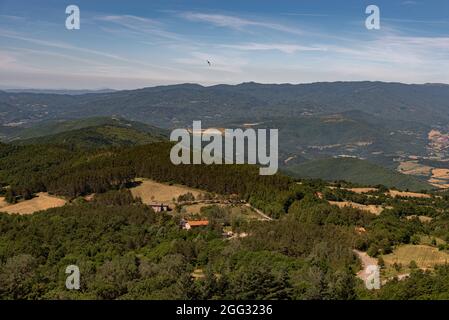 Tuscany is a region of central Italy. The territory of the region is varied, and includes the rugged Apennines, the beaches of the island of Elba in t Stock Photo