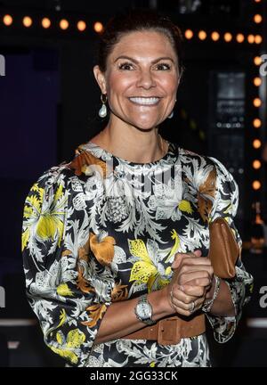 Crown Princess Victoria attends awarding of Raoul Wallenberg Prize, in Stockholm, Sweden, on August 27, 2021. Photo by Robet Eklund/Stella Pictures/ABACAPRESS.COM Stock Photo