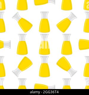 Illustration on theme big colored lemonade in glass jug for natural drink. Lemonade pattern consisting of collection kitchen accessory, glass jug to o Stock Vector